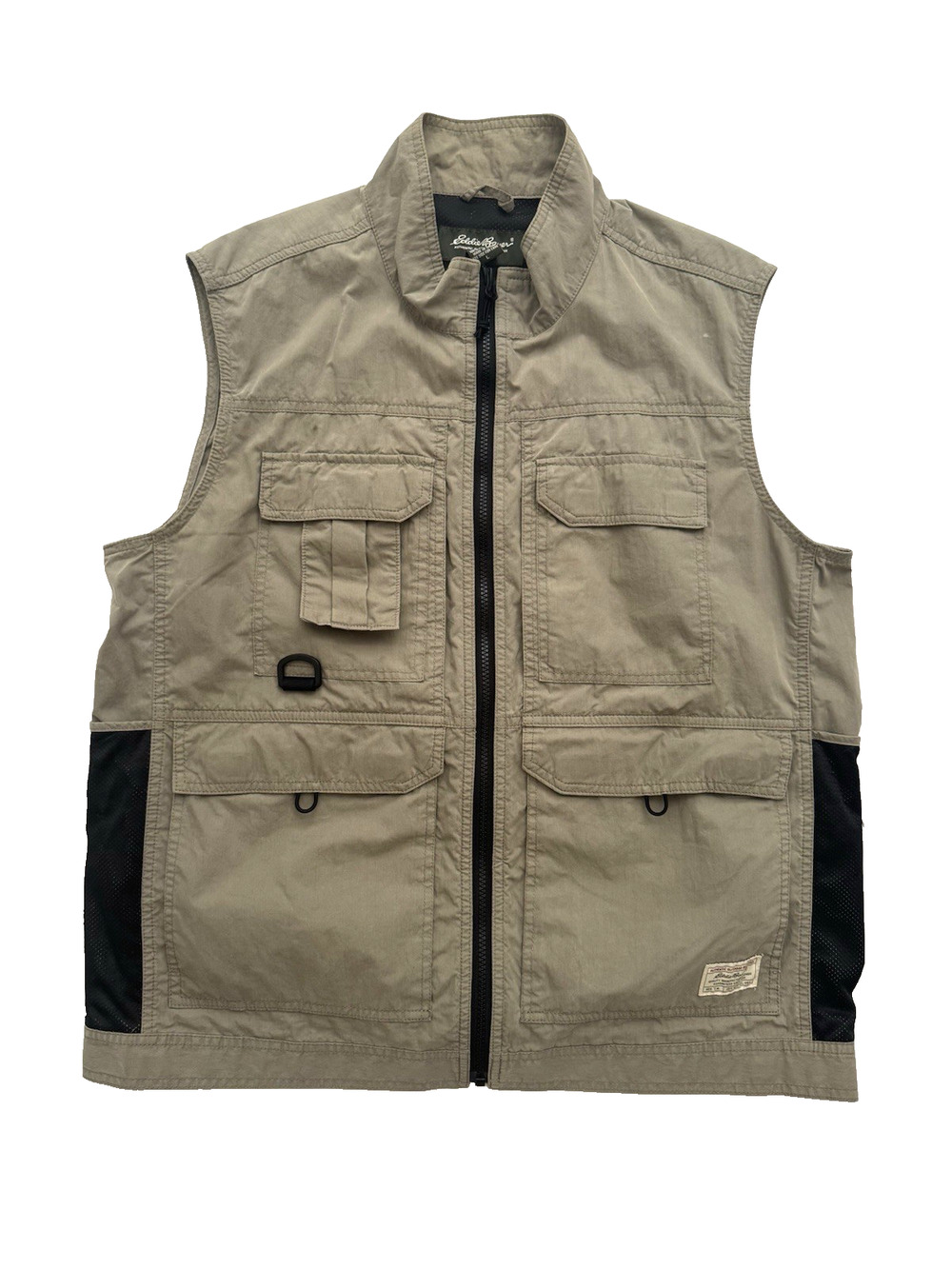 Eddie Bauer Travex Vest Men's L Outdoor Fishing Travel Cargo Utility Vintage Y2K